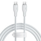 Cablu de date / adaptor Baseus Pudding, USB-C Male la USB-C Male, 100W, 1.2 m, White