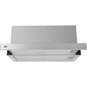 Hota incorporabila Beko telescopica HNT61520XH, Putere de absorbtie 574 m3/h, 3 trepte de viteza, Iluminare LED, 60 cm, Inox