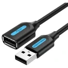 Cablu periferice Vention USB 2.0 Male tip A - USB 2.0 Female tip A, 2m, negru