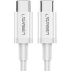 Cablu de date / adaptor Ugreen US264, USB-C Male la USB-C Male, 60 W, 1.5 m, White