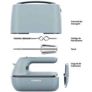 Kenwood Mixer de mana QuickMix Go HMP40.000GY, 450W, Albastru