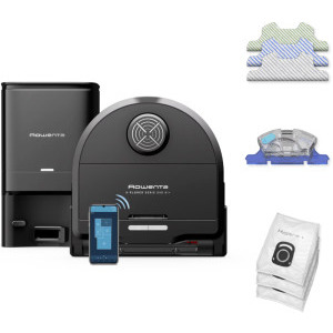 Rowenta X-Plorer Seria 240+ RR9695WH, Li-Ion, 8000Pa, 0.35L, Negru