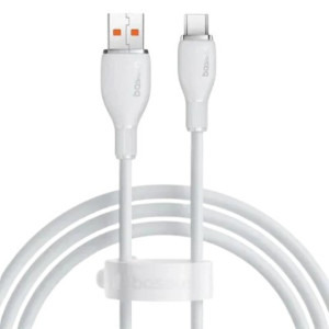 Cablu de date / adaptor Baseus Pudding, USB Male la USB-C Male, 2 m, White