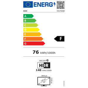 KIVI Smart TV 55U760QB Seria U760QB 139cm negru 4K UHD HDR