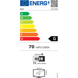 KIVI Smart TV 50U730QB Seria U730QB 127cm negru 4K UHD HDR