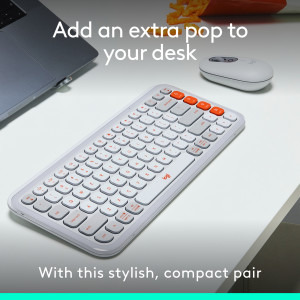 Logitech Pop Icon Combo, Bluetooth, Off-White