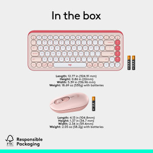 Logitech Pop Icon Combo, Bluetooth, Rose