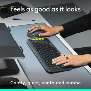 Logitech Pop Icon Combo, Bluetooth, Graphite