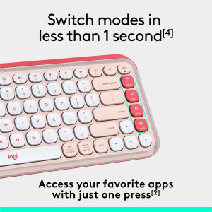 Logitech Pop Icon Keys, Bluetooth, Rose