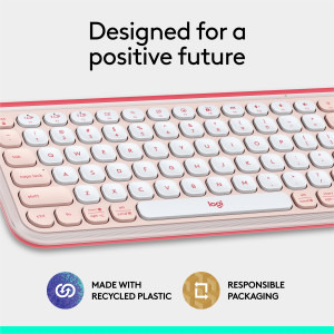 Logitech Pop Icon Keys, Bluetooth, Rose