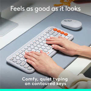 Logitech Pop Icon Keys, Bluetooth, Off-White