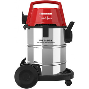 Heinner HVC-MWD1400RD, cu sac, 1400W, 6L, Inox/Rosu
