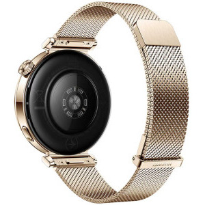 Huawei Watch GT 5, 41mm Pale Gold Stainless Steel, curea Gold Milanese