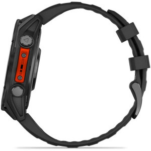 Garmin Fenix 8, 47mm Slate Gray, Black Silicone