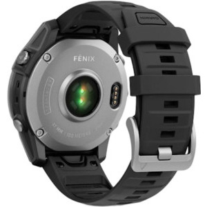 Garmin Fenix E, 47mm Stainless Steel, Black Silicone