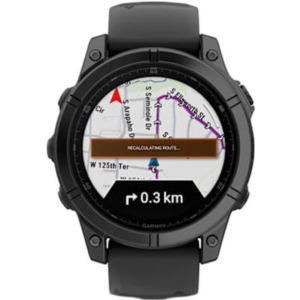 Garmin Fenix E, 47mm Slate Gray Steel, Black Silicone