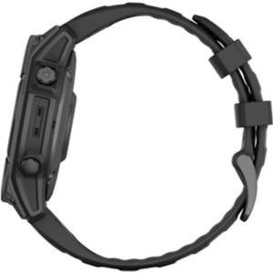 Garmin Fenix E, 47mm Slate Gray Steel, Black Silicone