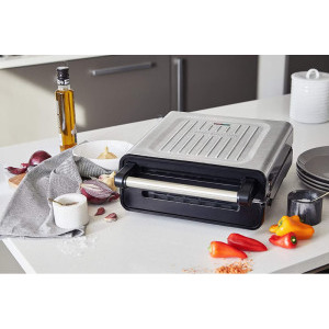 George Foreman Gratar electric SmokeLess 28000-56, 1500W, Argintiu/Negru