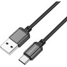 Cablu de date / adaptor Borofone BX87, USB Male la USB-C Male, 1 m, Black
