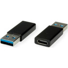 Cablu de date / adaptor Spacer Adaptor OTG, USB Male la USB-C Female, Black