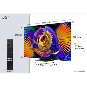 TCL Smart TV SQD-MiniLed 55C7L Seria C7L 139cm 4K UHD HDR