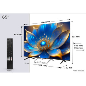 TCL Smart TV QLED 65P71K Seria P71K 164cm 4K UHD HDR