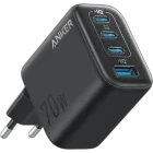 Incarcator retea Anker Zolo A121CG11, 3x USB-C, 1x USB, Quick Charge 70 W, GaN, Black