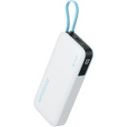 Baterie externa Cuktech CP25, 20000 mAh, 1x USB, 1x USB-C, 55 W, Display, Cablu USB-C integrat, White