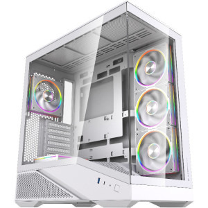 Gaming DRAGON Prime Alb, AMD Ryzen 5 7500X3D 4.0GHz, 32GB DDR5, 1TB SSD, RTX 5070 12GB GDDR7, Iluminare RGB
