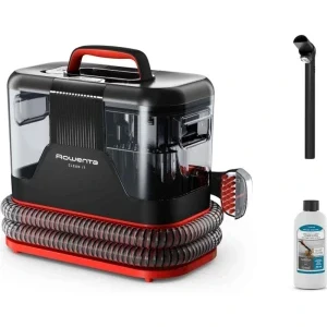 Rowenta Clean It IN5012F0, cu spalare, 400W, 1.5L, Negru/Rosu