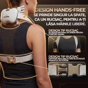 iHunt Aparat de masaj cervical HandTouch Neck 3D, Incalzire