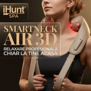 iHunt Aparat de masaj cervical SmartNeck Air 3D, Electrostimulare, Compresie, Incalzire