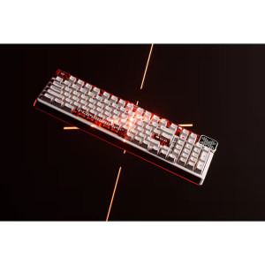 QwertyKey 100 Apex RGB White Tactil Prelubrifiat V2 Switch Mecanica