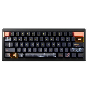 QwertyKey 61 Pro Fallout RGB Black Liniar Prelubrifiat V2 Switch Mecanica