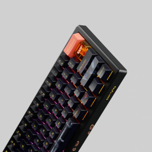 QwertyKey 61 Pro Fallout RGB Black Tactil Prelubrifiat V2 Switch Mecanica