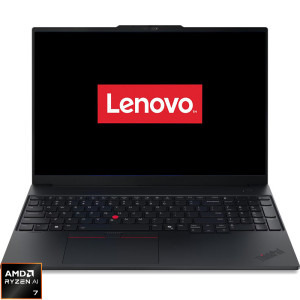 Lenovo 16'' ThinkPad E16 Gen 4, WUXGA IPS, Procesor AMD Ryzen™ AI 7 445 (8M Cache, up to 4.60 GHz), 16GB DDR5, 512GB SSD, AMD Radeon 840M, No OS, Black