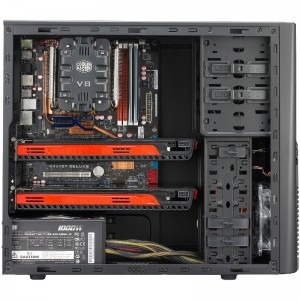 Cooler Master Elite 430 black, red LED fan
