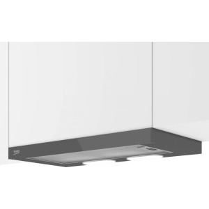 Beko telescopica HNT62322ZG, Putere de absorbtie 300 m3/h, 3 trepte de viteza, Iluminare LED, 60 cm, Gri