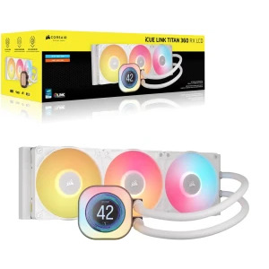 Cooler CPU Corsair iCUE LINK Titan 360 RX LCD RGB White - PC Garage