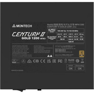 Montech CENTURY II, 80+ Gold, 1200W