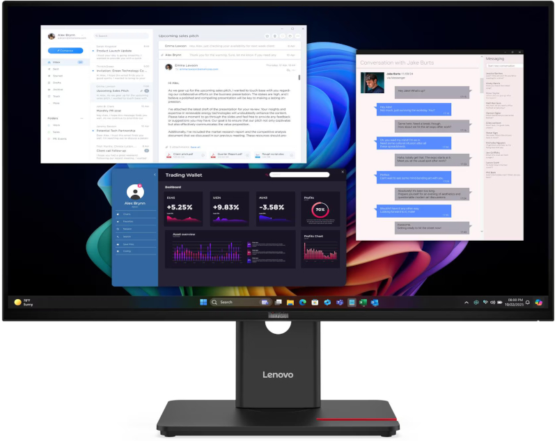 Monitor LED Lenovo ThinkVision T27UD-40 27 inch UHD IPS 4 ms 60 Hz USB-C