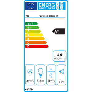 AEG decorativa GI87D91CB Putere de absorbtie 760 m3/h, 4 trepte, AuroraTech, SilenceTech, ExtractionTech Pro, Hob2Hood, 90 cm, Clasa A+, Negru