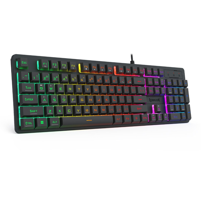 Tastatura Gaming Redragon Netherbane Neagra Rainbow