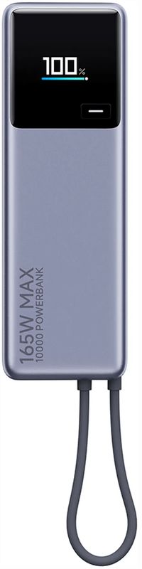 Baterie externa Xiaomi 165W 10000 mAh, 1x USB-C, cablu USB-C integrat, posibilitate incarcare laptop