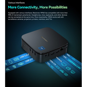 Mini PC Blackview MP60, Procesor Intel N150 3.6GHz Twin Lake, 16GB