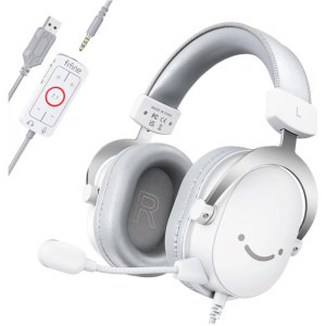 Casti Gaming Fifine H9W White