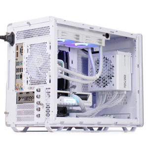 Gaming BALAUR Retro Alb, AMD Ryzen 5 9600X 3.9GHz, 32GB DDR5, 1TB SSD, RX 9060 XT 16GB GDDR6, Iluminare RGB