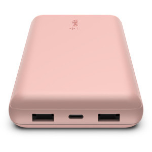 Belkin BoostCharge 20000 mAh, 2x USB, 1x USB-C, Rose Gold