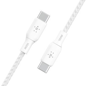 Belkin BoostCharge Braided, USB-C Male la USB-C Male, 100W 3m, White