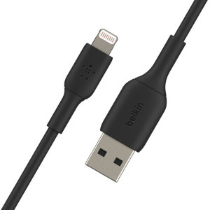 Belkin BoostCharge, USB-C Male la Lightning Male, 1m (2 buc.), Black